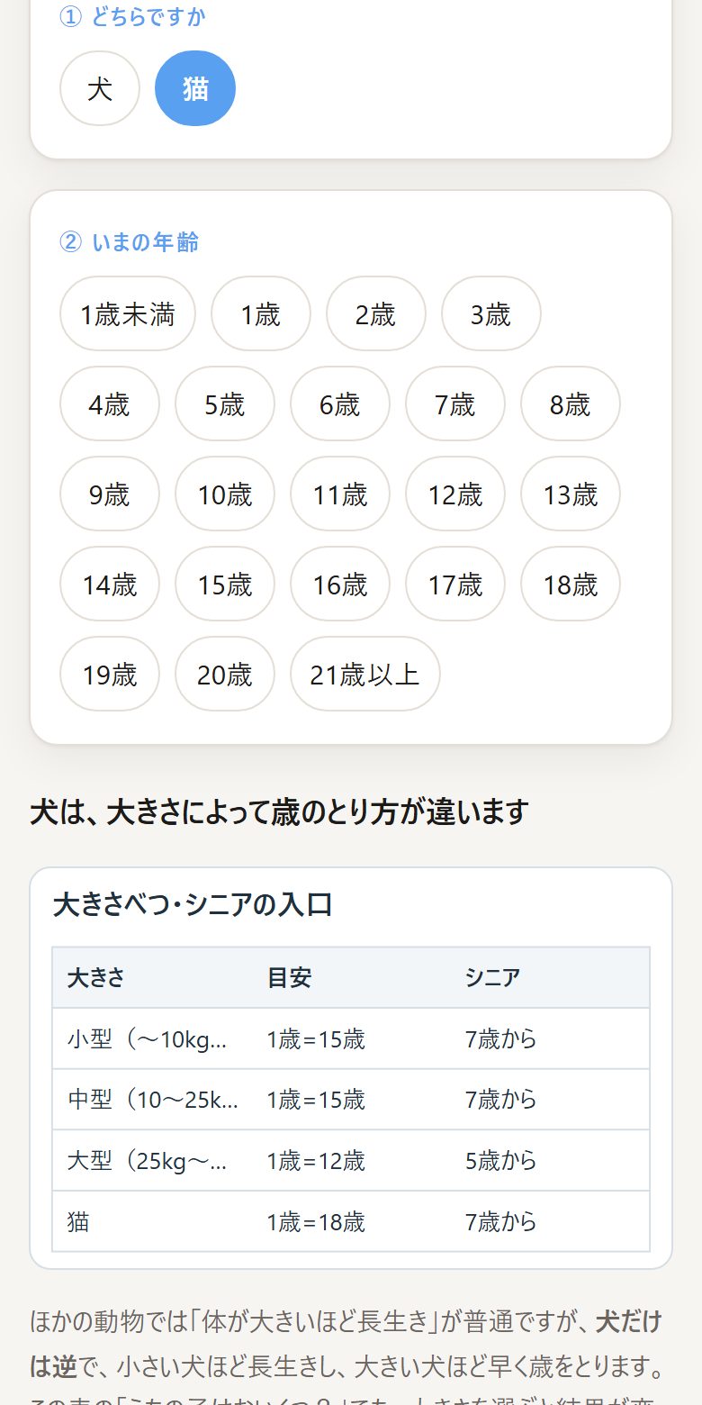 えらんだあとの答え
